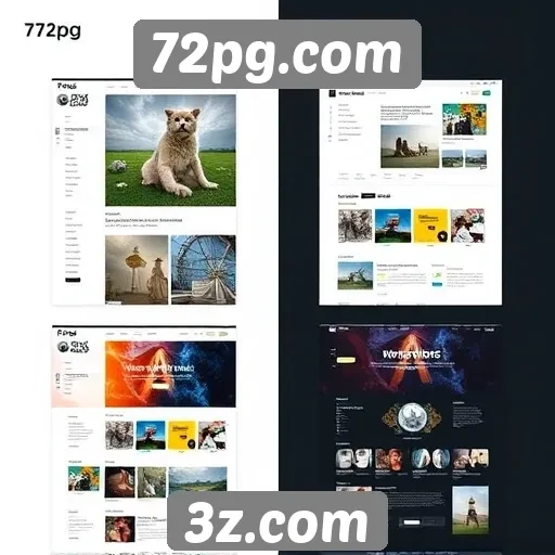 Evolução do design do site 72pg.com nos últimos anos
